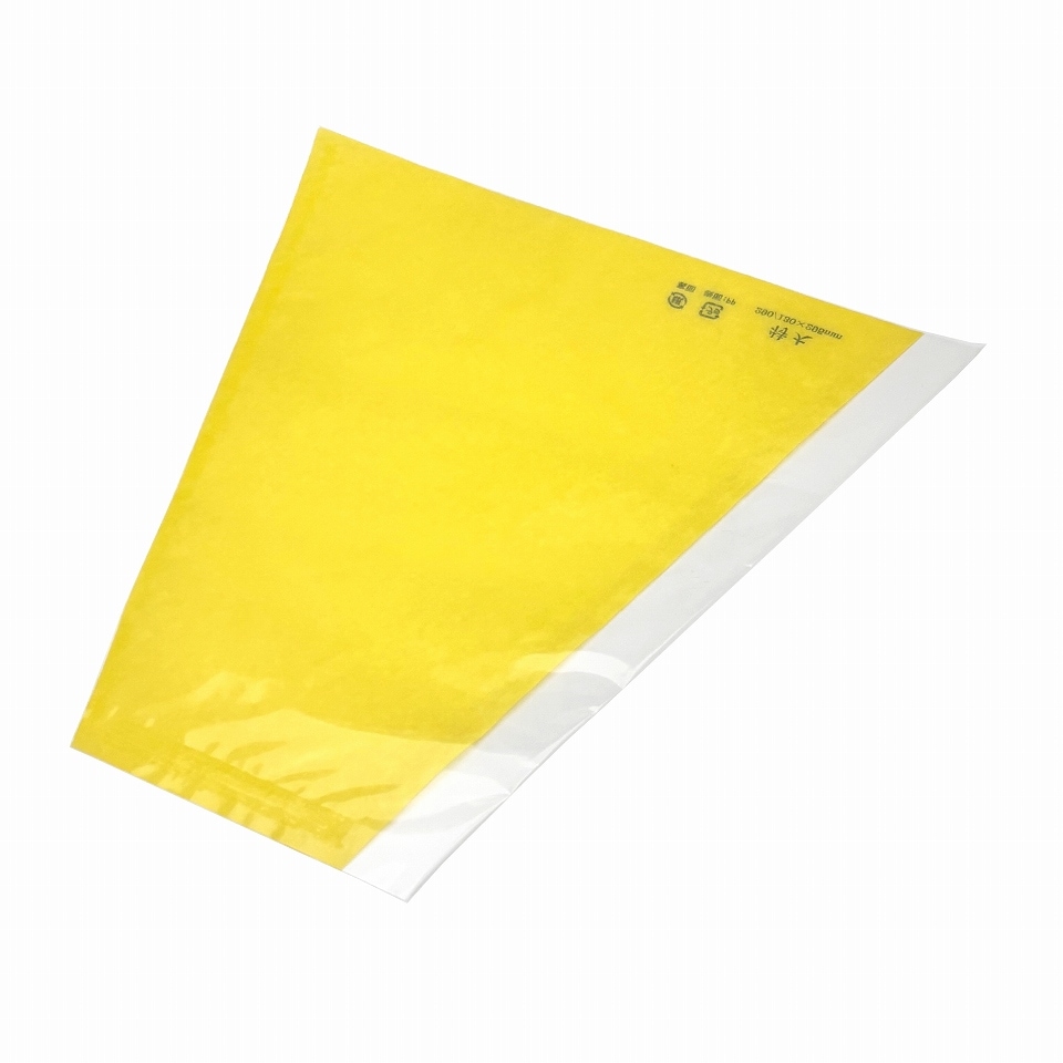 ぶどう出荷用三角袋カラー　特大透明　02（イエロー）290/130×295（100枚）
