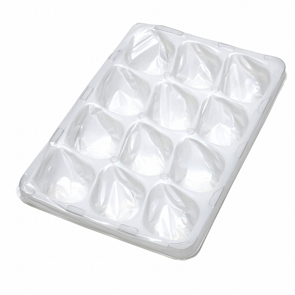 【屋号必須】イチゴ用　ゆりかーご　Eタイプ　12玉　トレー本体（161×233×29㎜）　200枚/箱　お買得！