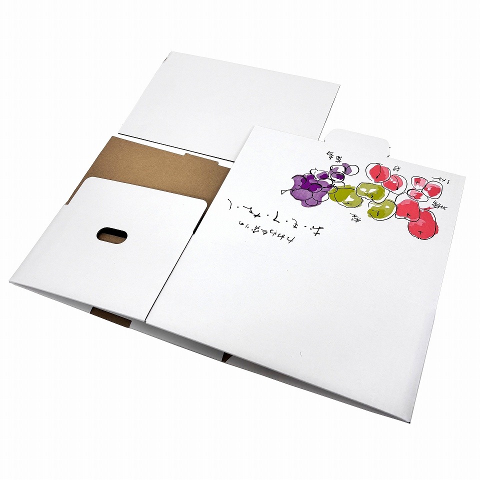 【おもてなし箱　一体型　小　80枚入】　果物箱　　贈答ケース　フルーツ詰め合わせ用　化粧箱（AA1322）