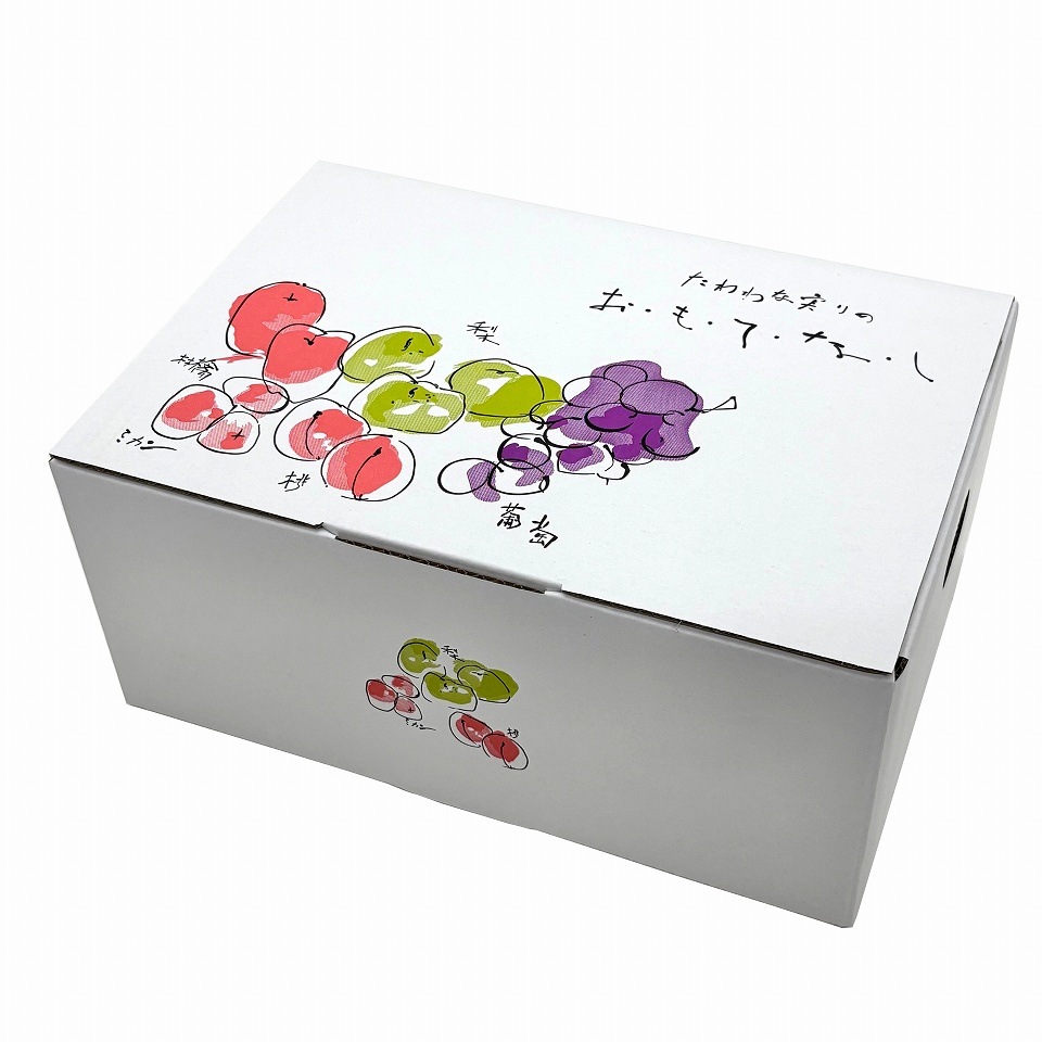 【おもてなし箱 一体型 小 10枚入】 果物箱 贈答ケース フルーツ詰め合わせ用 化粧箱(AA1322-10)