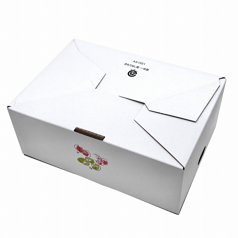 【おもてなし箱 一体型 中 50枚入】 果物箱 贈答ケース フルーツ詰め合わせ用 化粧箱(AA1321)