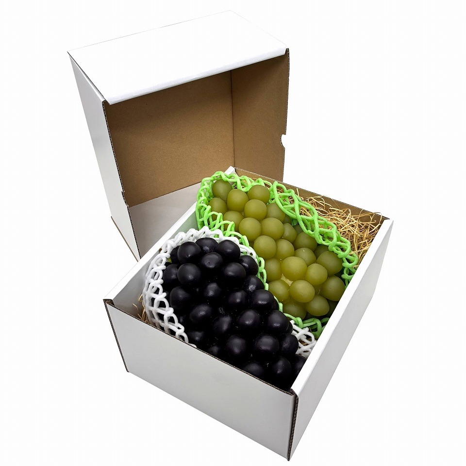 【おもてなし箱 葡萄 10枚入】 2房用 ブドウ・シャインマスカットギフト用化粧箱(AA1325-10)