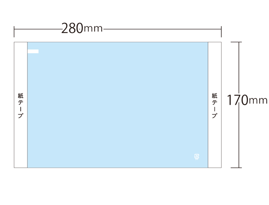 【お買い得ケース】テープ付 透明シート　25WHT-101（170×280ｍｍ）6000枚入/箱　ぶどう1房パック用フィルム