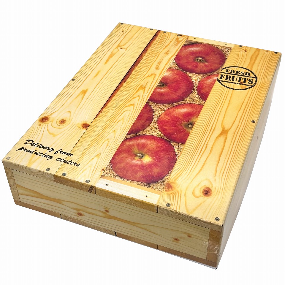 【りんご用化粧箱】ウッド・りんご　（30枚入）　内寸：435×345×Ｈ120mm