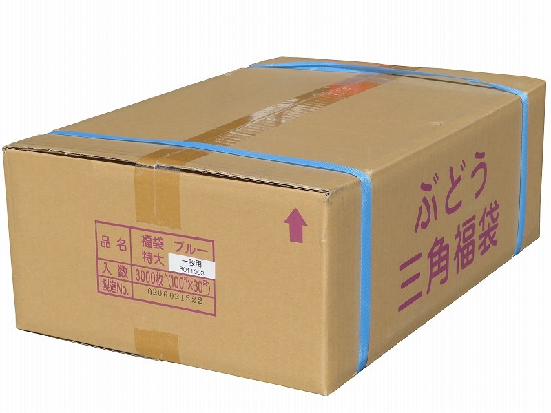 ぶどう三角福袋　特大ブルー　3000枚/箱