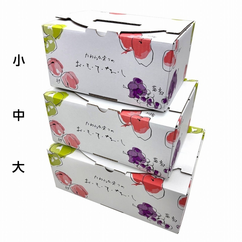 【おもてなし手提箱 中 10枚入】果物ギフト箱 贈答ケース フルーツ詰め合わせ用 (AA1332-10)