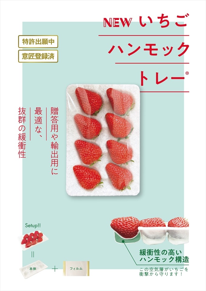 イチゴ用 ハンモックトレー 12H(133×200mm) 25枚/袋