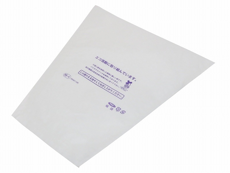 ぶどう三角福袋　特特大透明（無地エコ）　3000枚/箱　セロハン部分の印刷無地・紙部分印刷あり