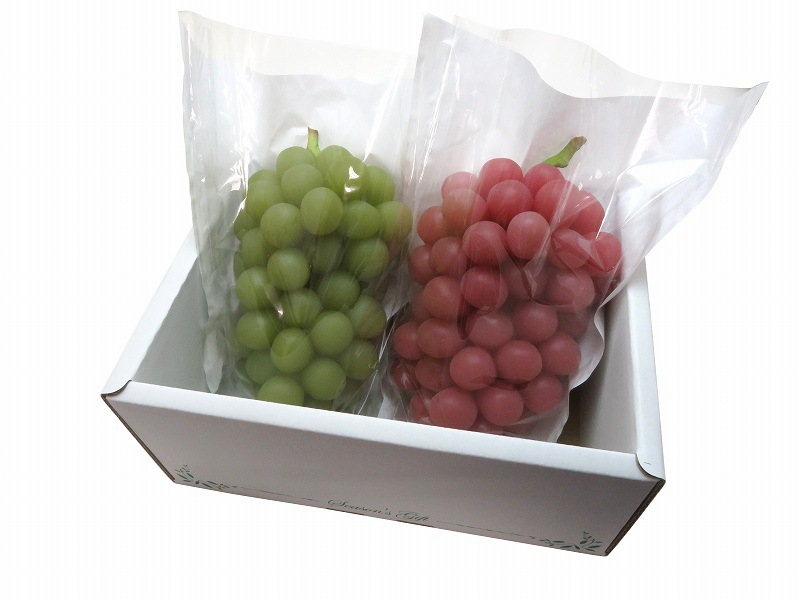 ぶどう三角福袋　特特大透明（無地エコ）　3000枚/箱　セロハン部分の印刷無地・紙部分印刷あり