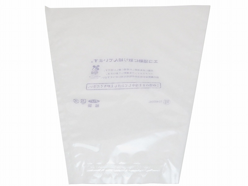 ぶどう三角福袋　特大透明（無地エコ）　3000枚/箱　セロハン部分の印刷無地・紙部分印刷あり