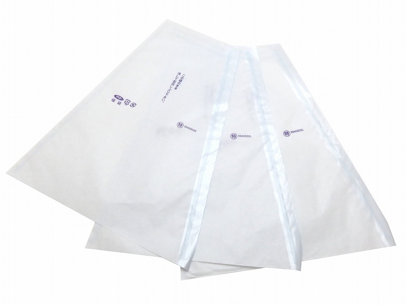 ぶどう 出荷用三角袋 特大ブルー 100枚入 (紙、セロハン) 大房 黒ぶどう用