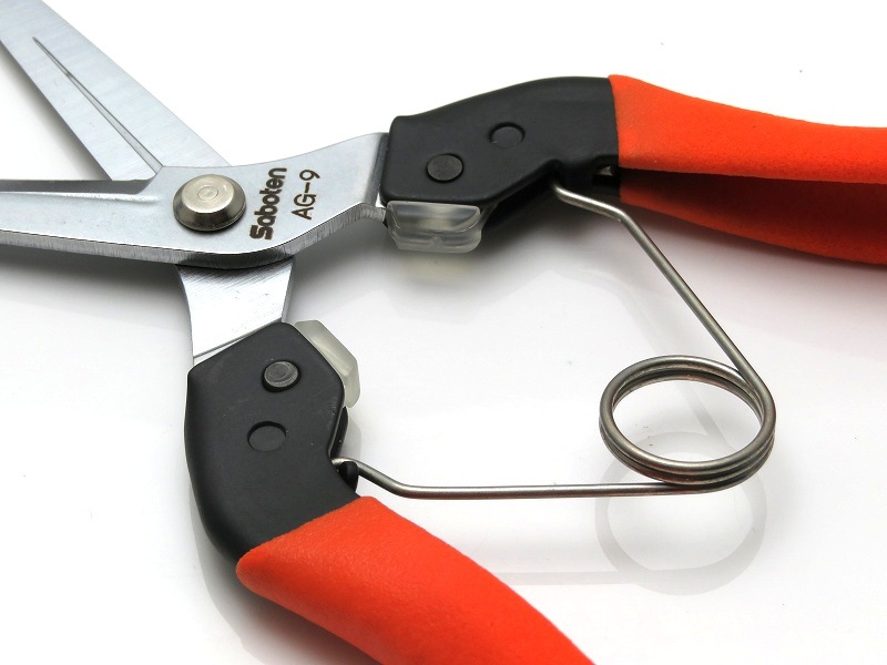 サボテン 衝撃吸収 ロング芽切はさみ 【トマト、ナス、きゅうりに最適】 全長200mm 刃長58mm 腱鞘炎対策品 No.AG-9