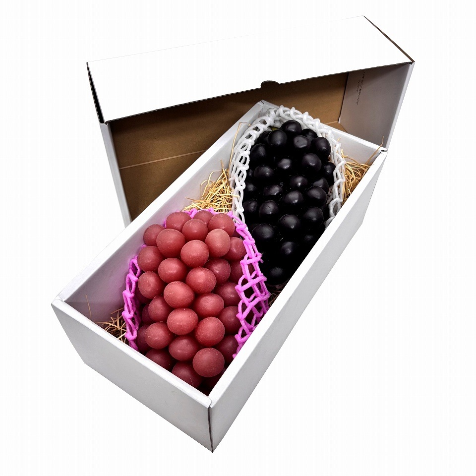 【 ホワイトBOX こづちNo.1　10枚入り】   フルーツギフト箱　マンゴー大玉３個　ぶどう２房用 （AA5215-10）