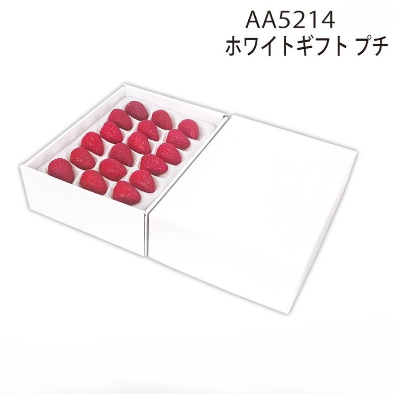 【いちご用化粧箱】ホワイトギフト プチ(10枚入) 内寸:170×250×H70mm