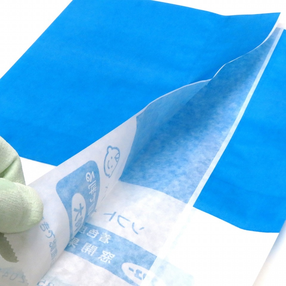 緑ぶどう専用袋 特大窓 セロハン 透明 窓付 2/3青 (エリートプラス