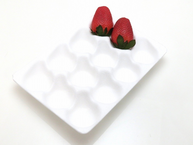 いちご 　ステンレストレイ2個セット イチゴトレイ (12穴) PS+不織布 50枚/袋 イチゴ化粧箱専用 | 箱資材