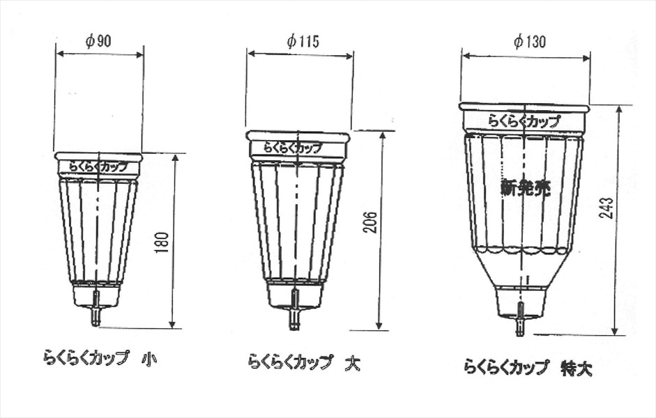 らくらくカップ2 【特大】 中川製作所 ジベ処理器 らくらくカップ2 (特大) 乾電池式