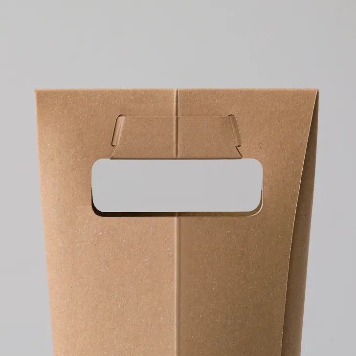 【屋号必須】ボトルキャリー1本クラフト 50枚入り 84×84×440 mm