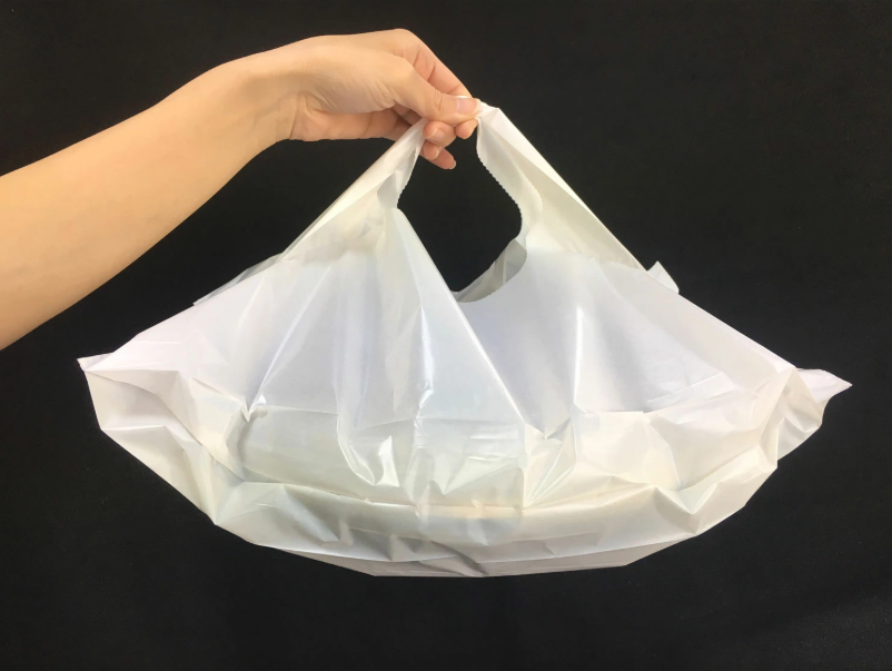 無地バンバンバッグ　No.4　乳白（1000枚入）　厚0.027×巾380×長さ480ｍｍ