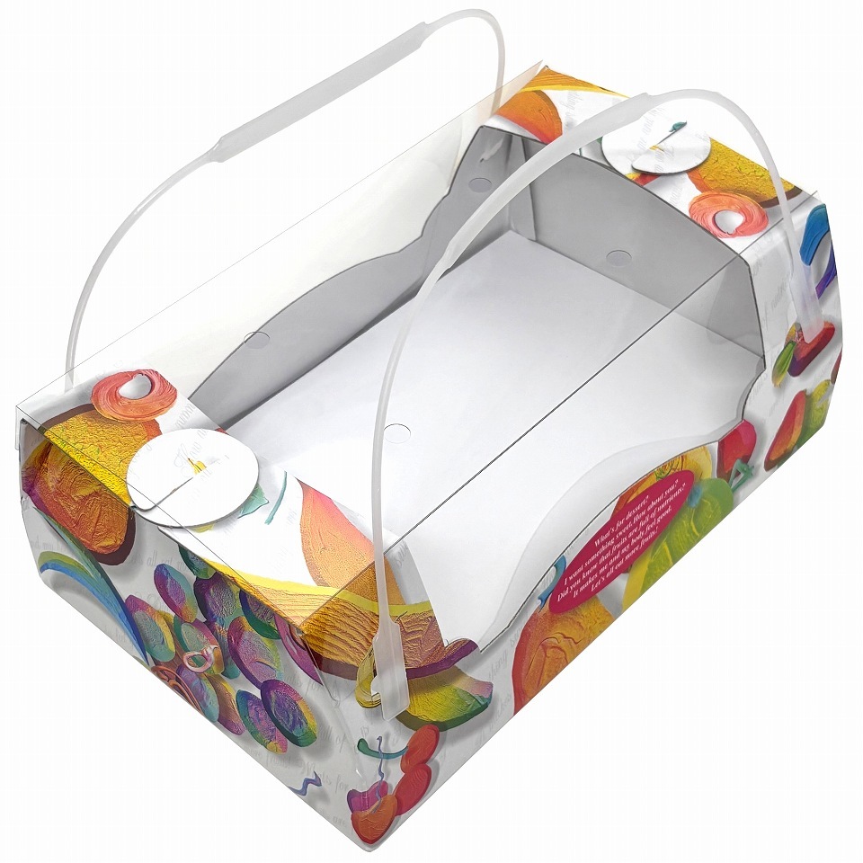 フルーツ用手さげ箱】ニューたなきゅー窓付スイート 中（60枚入） 内寸