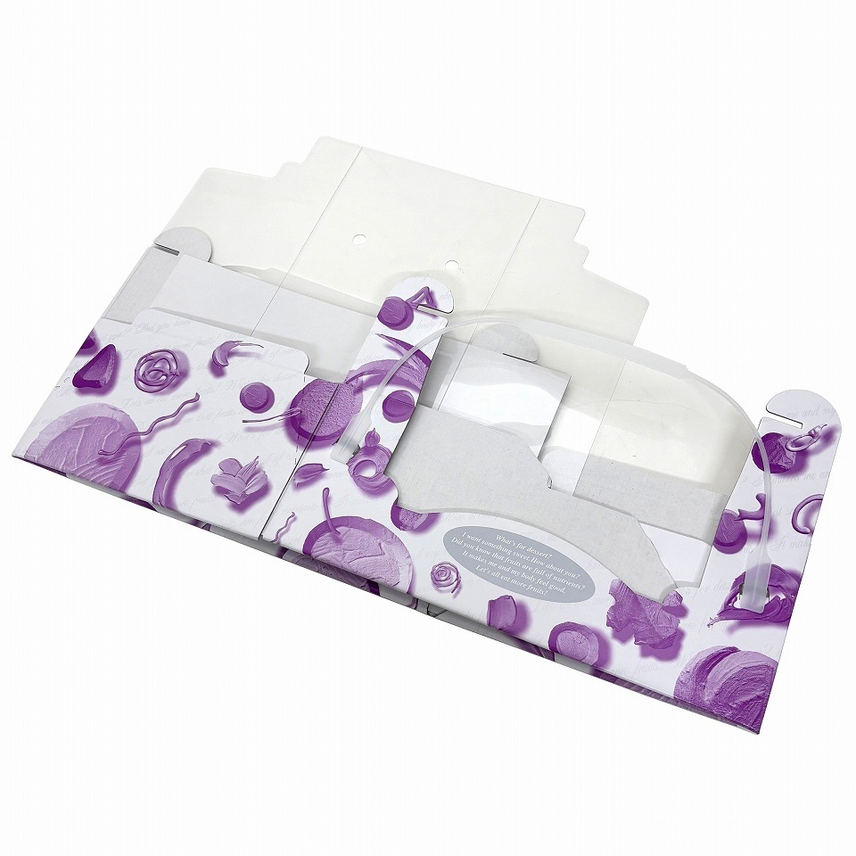 【フルーツ用手さげ箱】ニューたなきゅー窓付ペール　中（60枚入）　内寸：280×180×Ｈ105mm