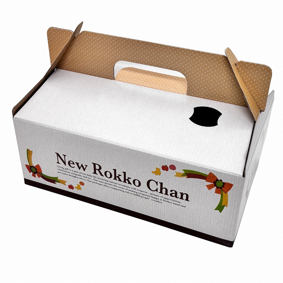 【フルーツ用手さげ箱】新ロッコちゃん（10枚入）　内寸：290×190×Ｈ105mm