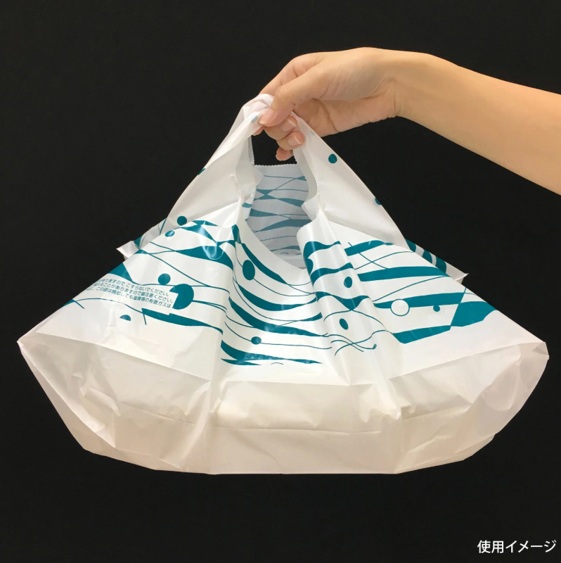 バンバンバッグ　No.3　波柄（1500枚入）　厚0.025×巾430×長さ340ｍｍ