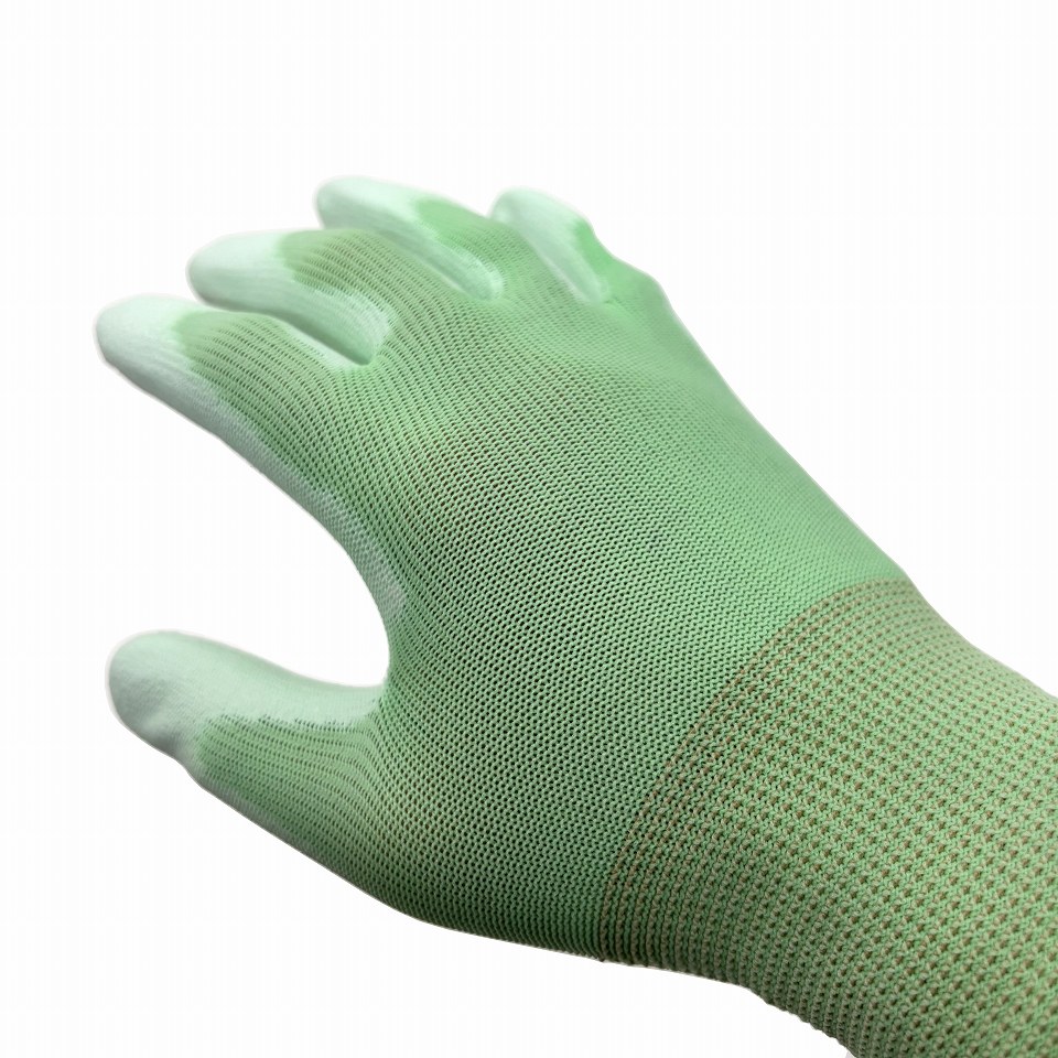 ウレタン背抜き手袋 快適背抜き G No.810(Lサイズ) 指先までフィットし、細かな作業にも!