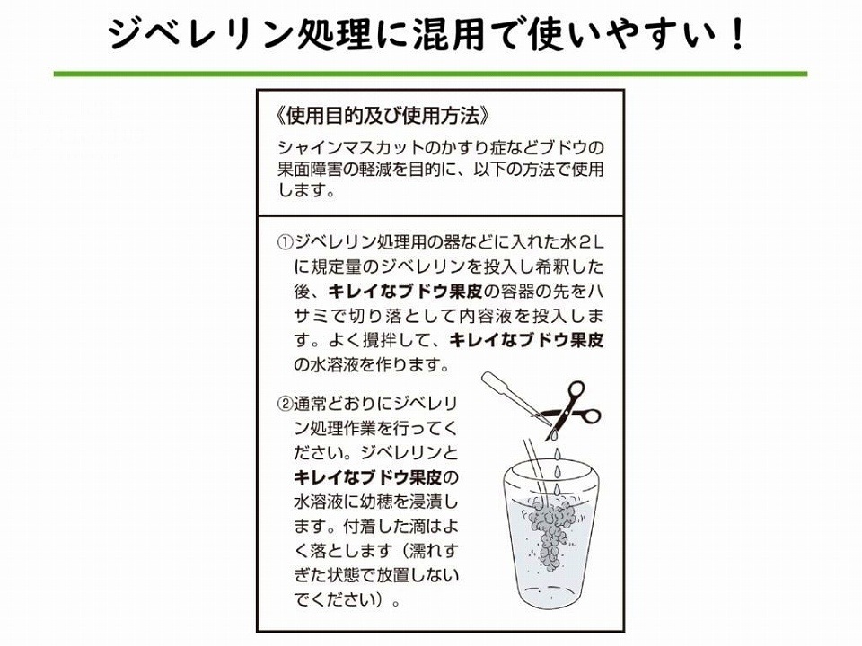 イオニックリキッド　4本入 キレイなブドウ果皮　新機能性肥料　お手軽品！