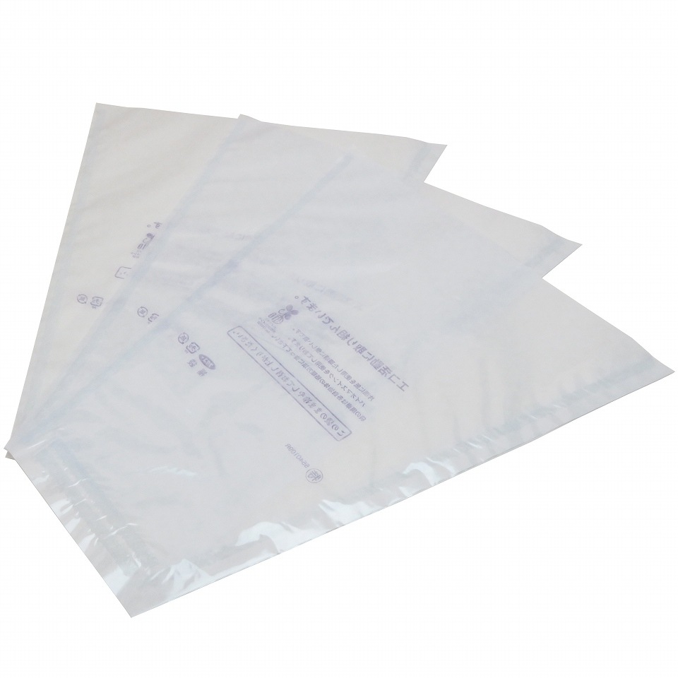 ぶどう三角福袋　特大ブルー（無地エコ）　3000枚/箱　セロハン部分の印刷無地・紙部分印刷あり