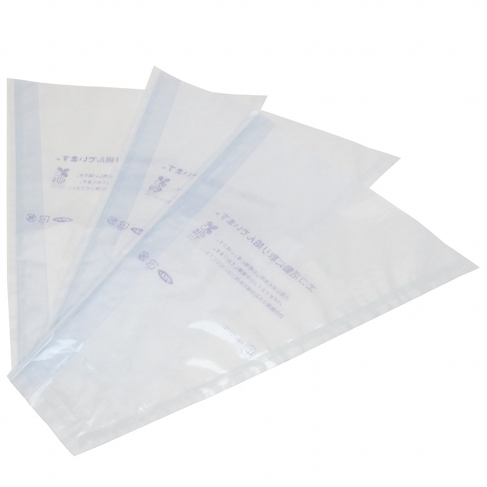 ぶどう三角袋 中ブルー(無地エコ)3000枚/箱 セロハン部分の印刷無地・紙部分印刷あり