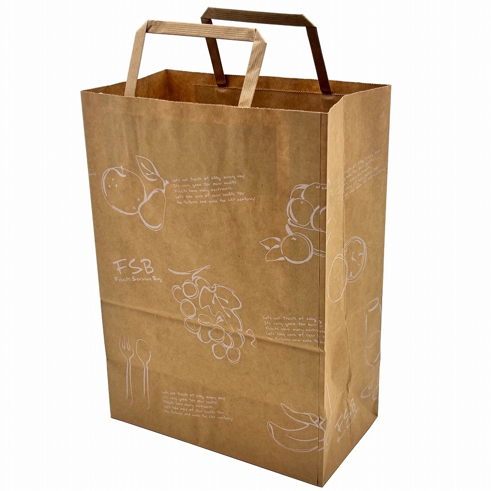 【手さげ紙袋】ニューFSBバッグ　大（25枚入）　サイズ：H300×W220ｍｍ×マチ120ｍｍ