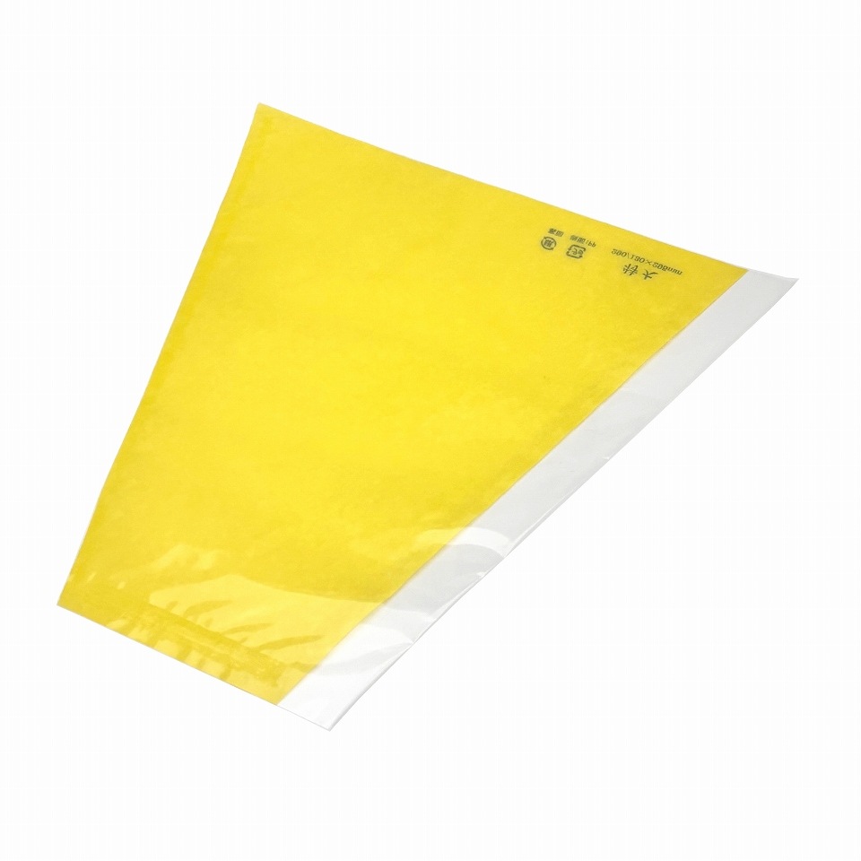 ぶどう出荷用三角袋カラー　特大透明　02（イエロー）290/130×295（100枚）