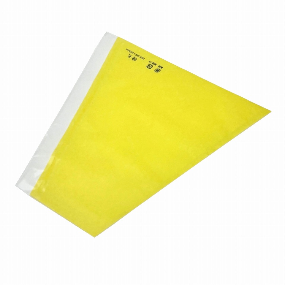 ぶどう出荷用三角袋カラー　特大透明　02（イエロー）290/130×295（100枚）