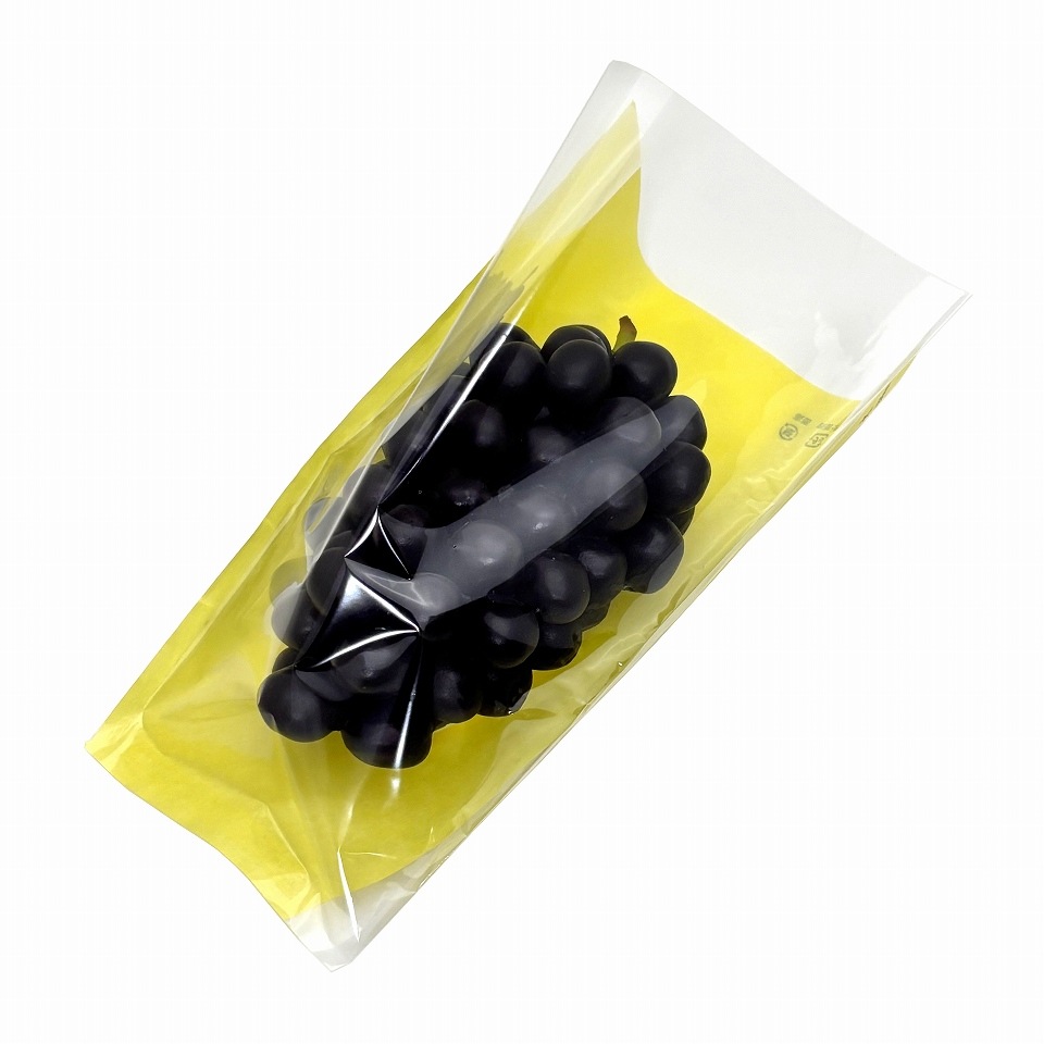 ぶどう出荷用三角袋カラー　特大透明　02（イエロー）290/130×295（100枚）