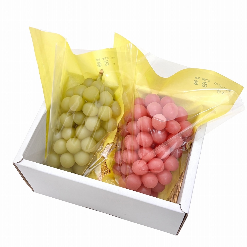 ぶどう出荷用三角袋カラー　特大透明　02（イエロー）290/130×295（100枚）