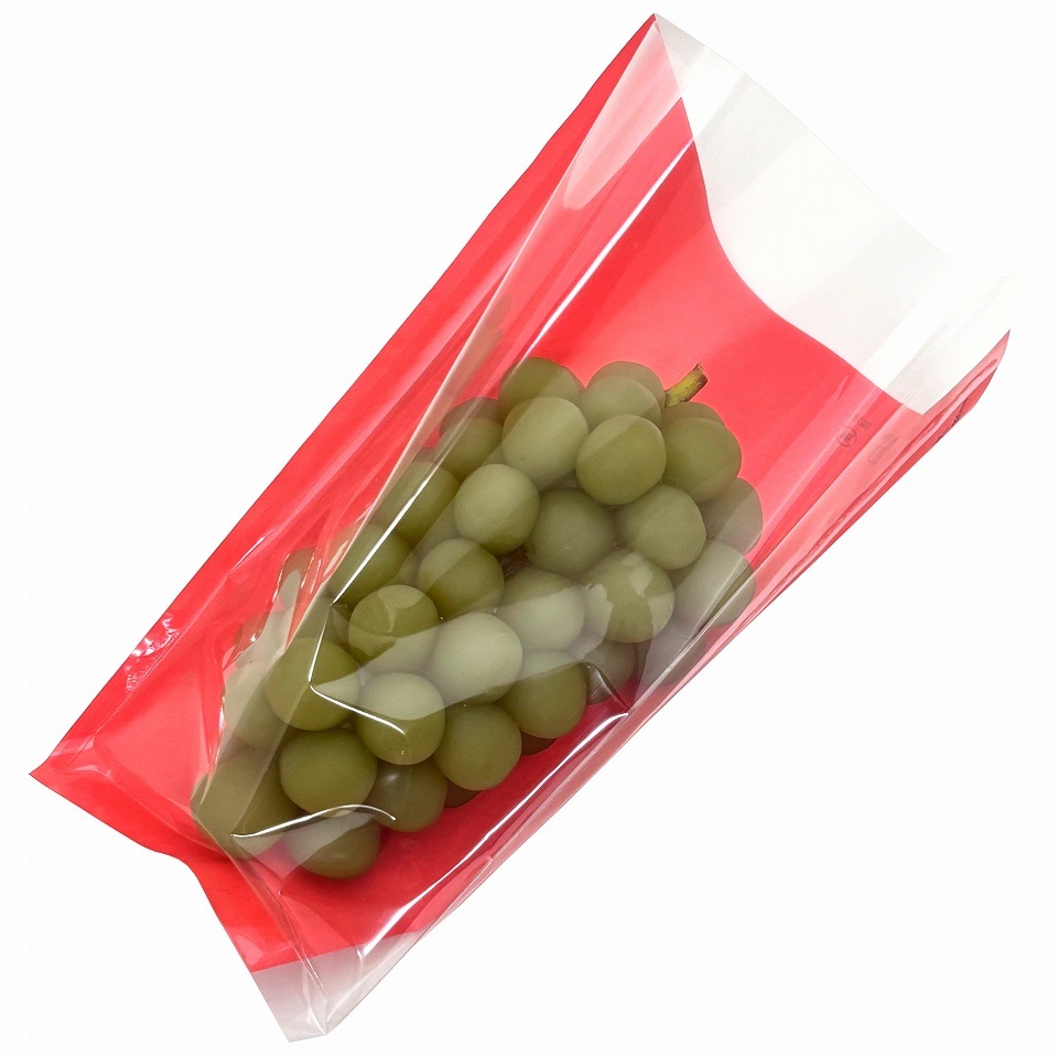 ぶどう出荷用三角袋カラー 特大透明 03(ピンク)290/130×295(100枚)