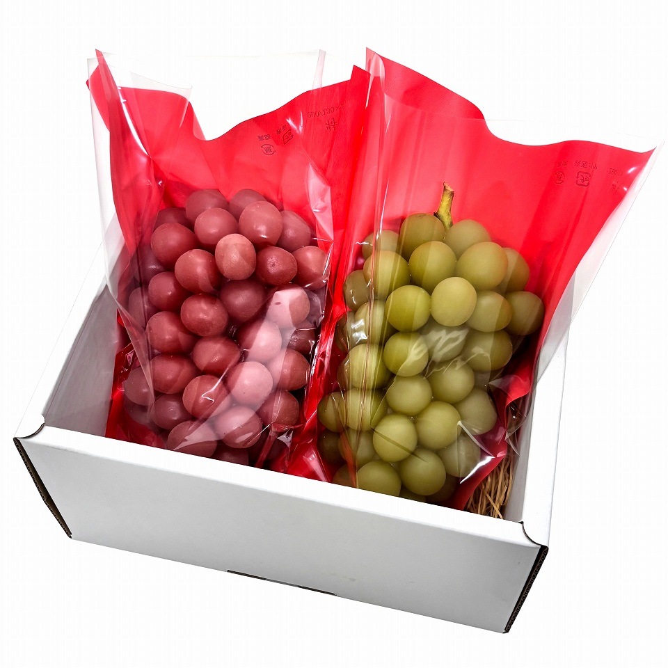 ぶどう出荷用三角袋カラー 特大透明 03(ピンク)290/130×295(100枚)