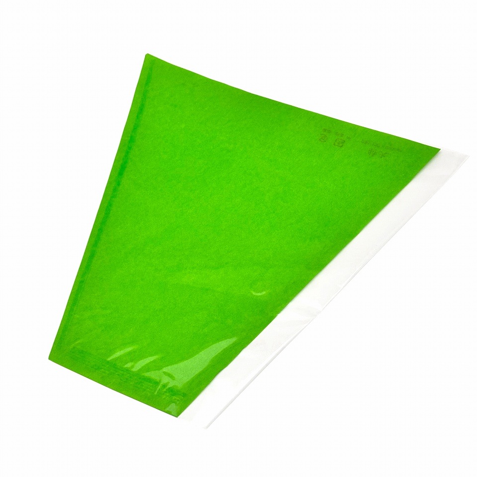 ぶどう出荷用三角袋カラー 特大透明 04(ライトグリーン)290/130×295(100枚)