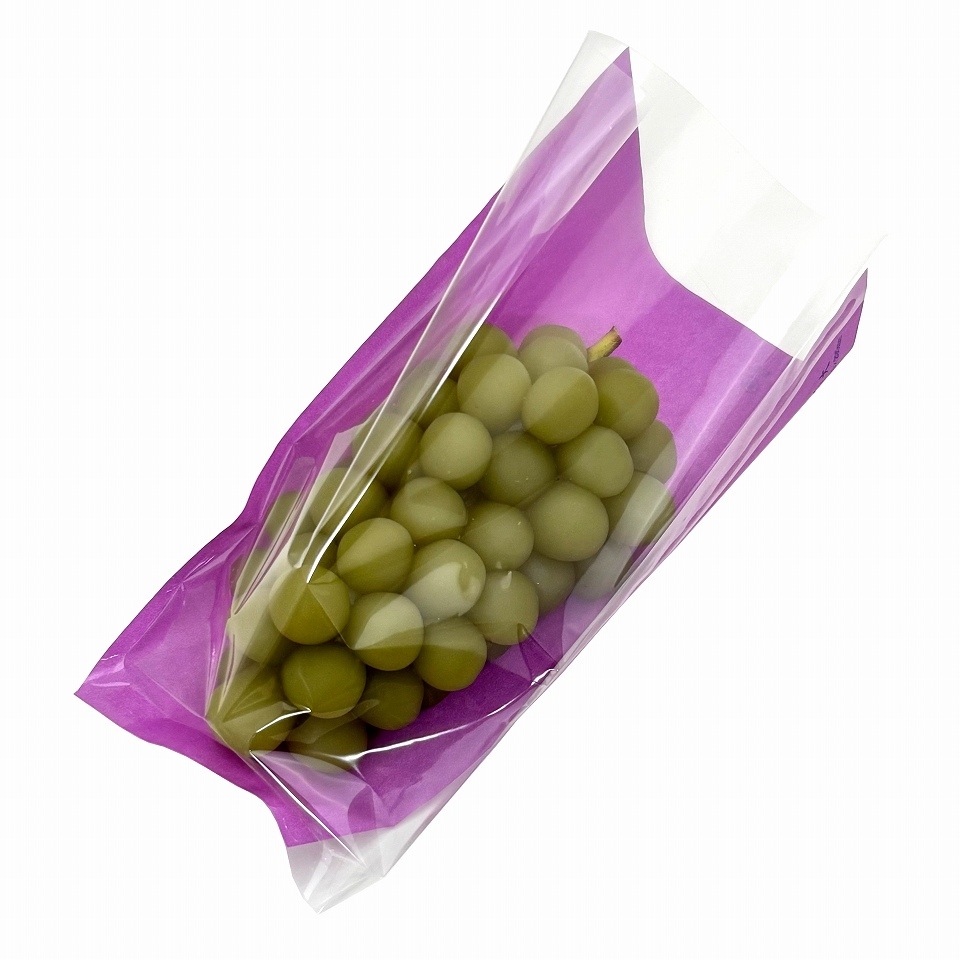 ぶどう出荷用三角袋カラー　特大透明　05（パープル）290/130×295（100枚）