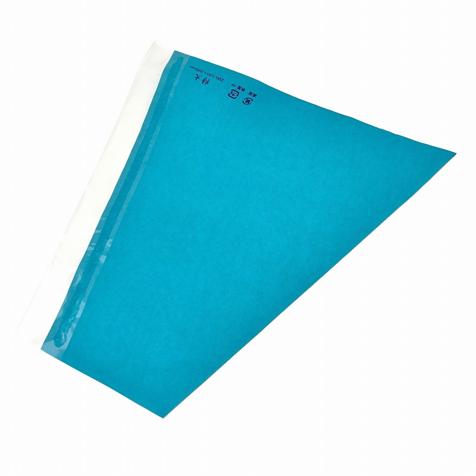 ぶどう出荷用三角袋カラー 特大透明 06(ターコイズ)290/130×295(100枚)
