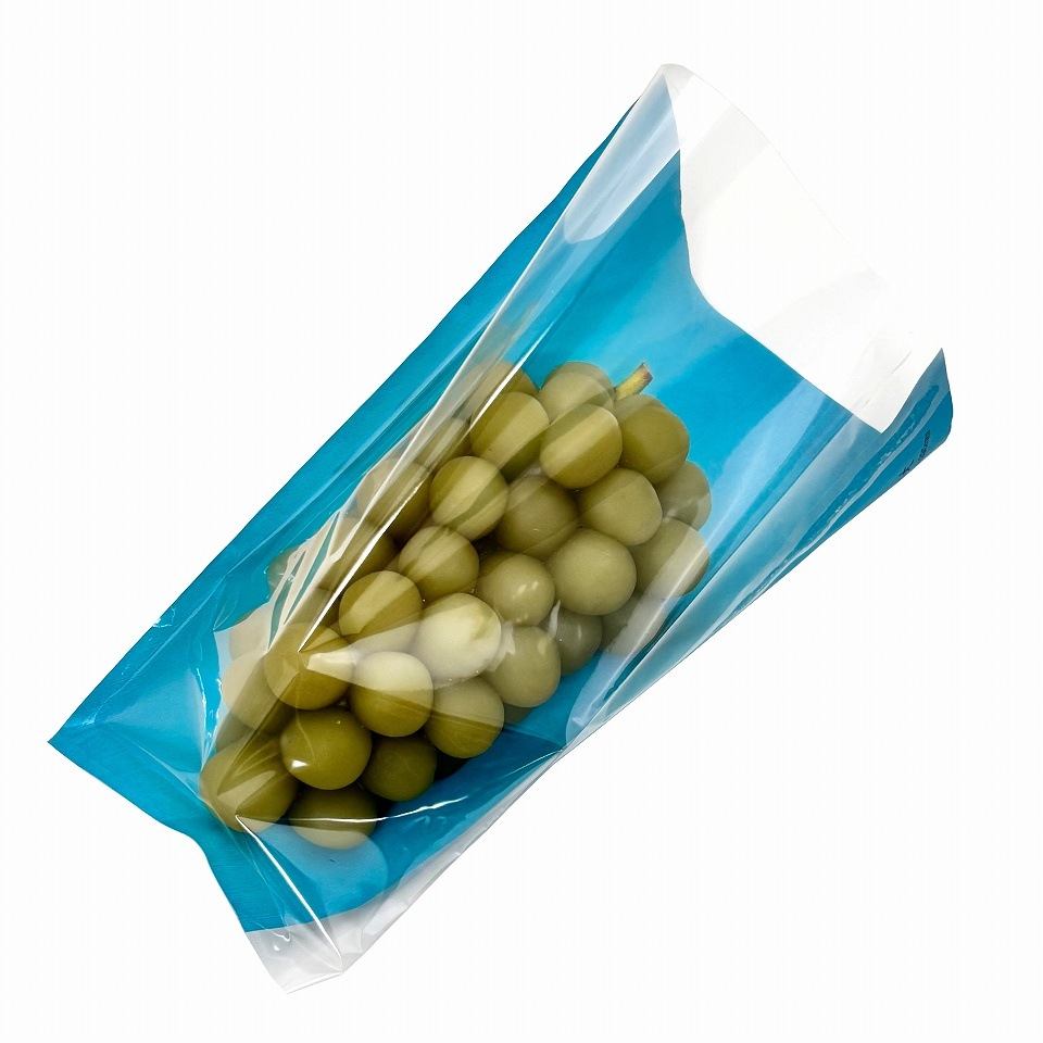 ぶどう出荷用三角袋カラー 特大透明 06(ターコイズ)290/130×295(100枚)