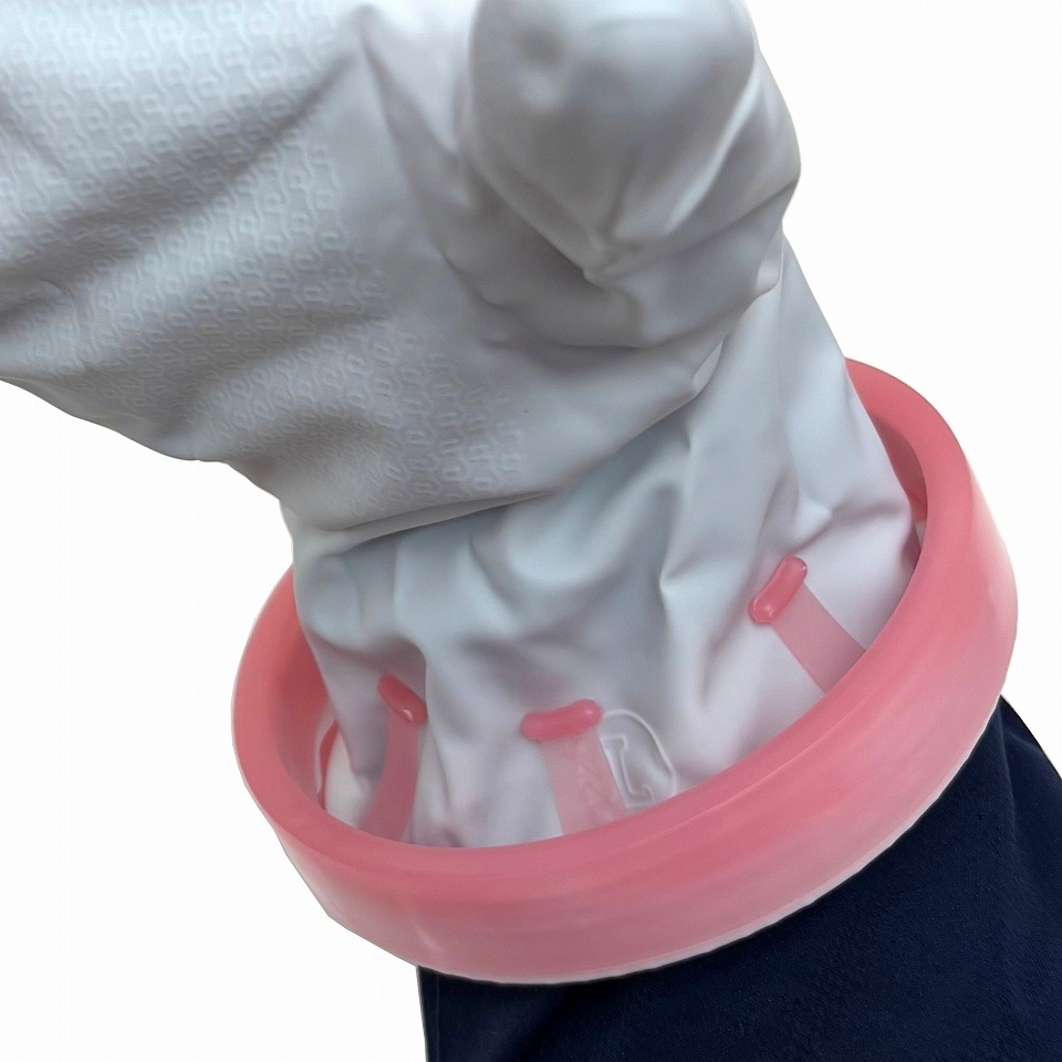 水ダレ　シャットアウト手袋　Lサイズ（男性用）　メリット塗布用 手袋　ジベ処理用 手袋　雨天時の果実収穫用 手袋