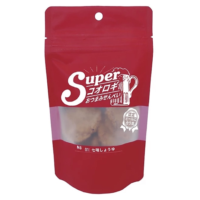 スーパーコオロギおつまみせんべい　七味しょうゆ