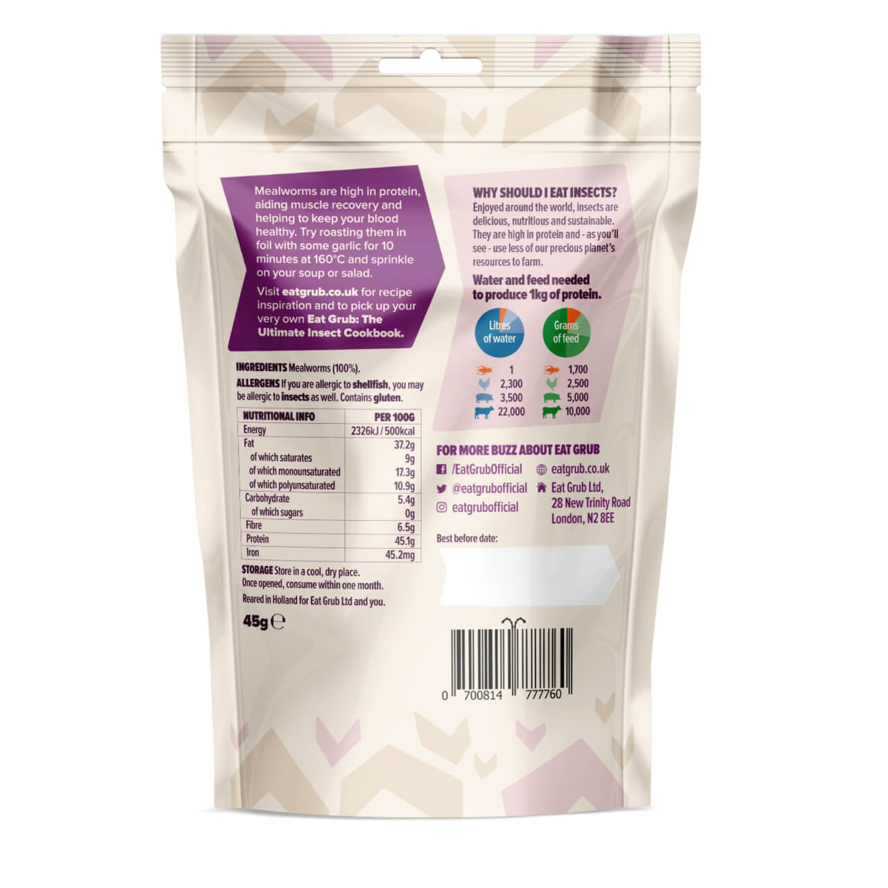 Eat Grub ���å��󥰥��꡼��BIG���ߡ����ࡡ45g x 12��
