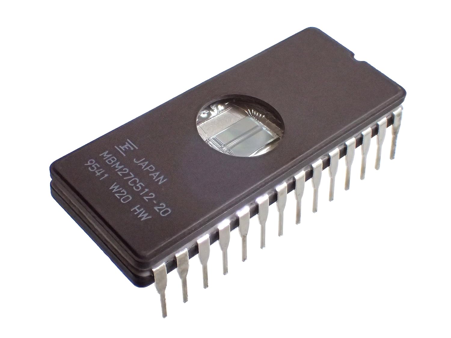 FUJITSU UV EPROM 512K 27C512 MBM27C512-20CZ