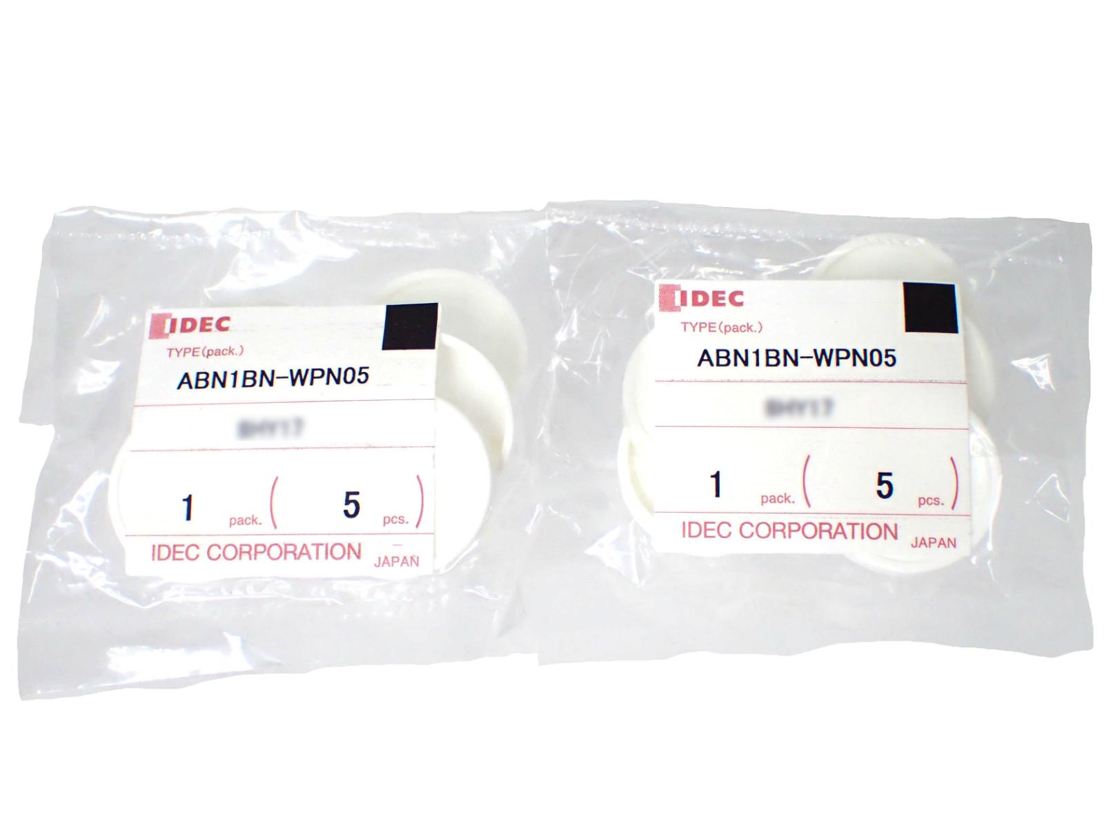 IDEC φ30 TWNシリーズ 押ボタンスイッチ用 平形ボタン ABN1BN-WPN05 (5個セット)