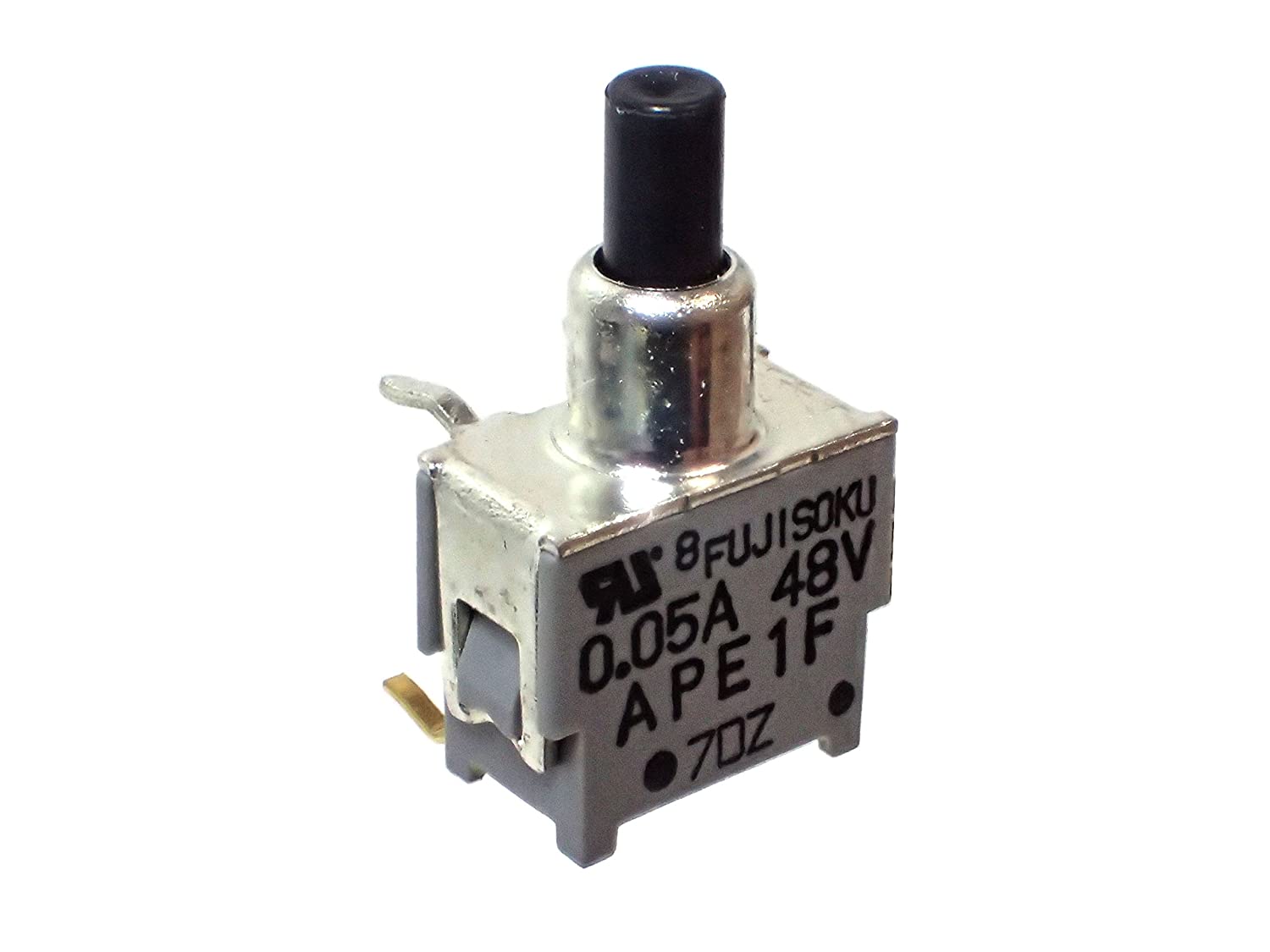 FUJISOKU 単極双投 SPDT ON-ON 超小形 押ボタンスイッチ 0.05A 48V APEシリーズ APE1F-6M-10-Z|部品|カテゴリ別