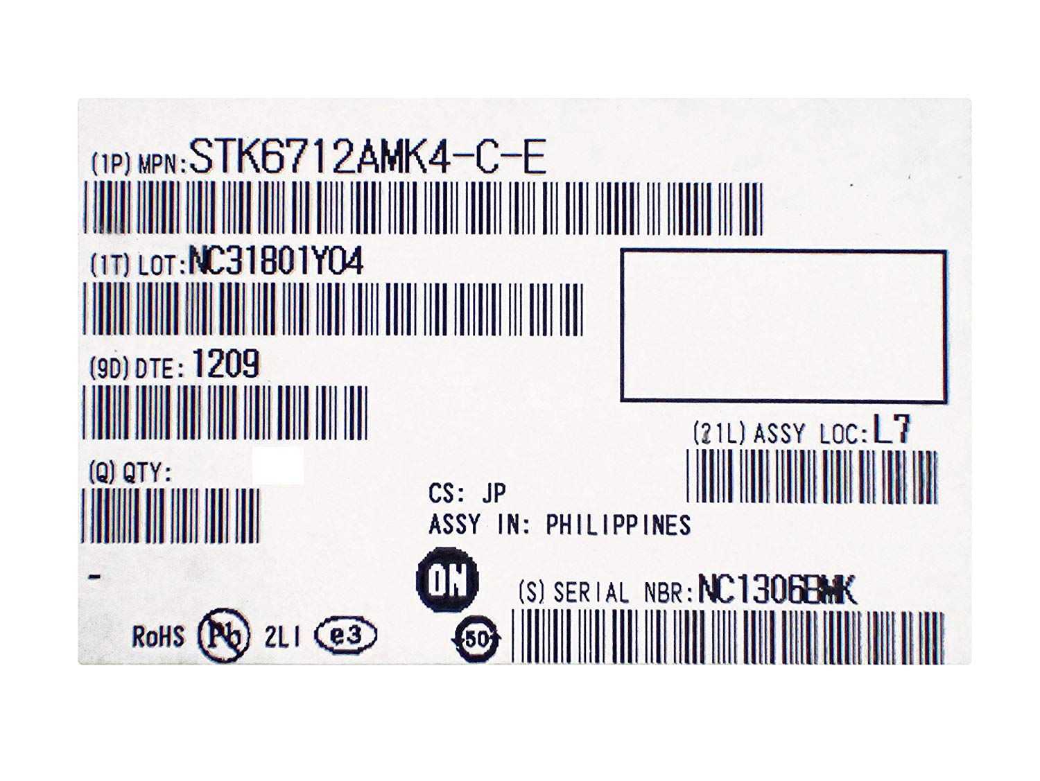 ON Semiconductor 4-Phase Stepping Motor Driver STK6712AMK4-C-E