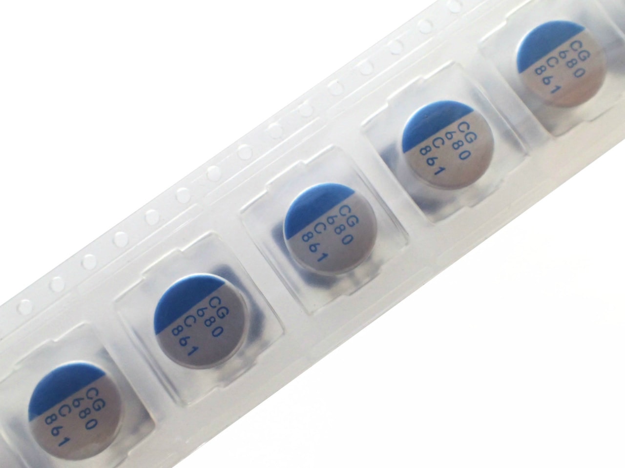 NICHICON SMD 面実装 テーピング品 高分子 電解コンデンサ 16V 680uF 105℃ PCG1C681MCL1GS (5個セット)